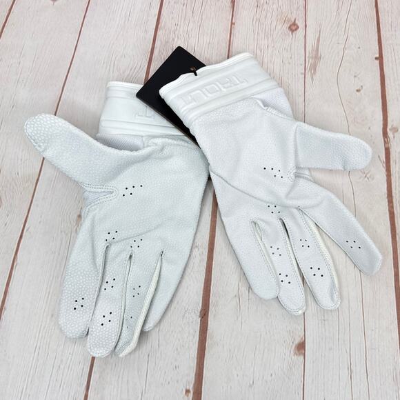 NWT Nike Trout 2.0 Baseball Batting Gloves White Iridescent Adult Size Large - Picture 7 of 8